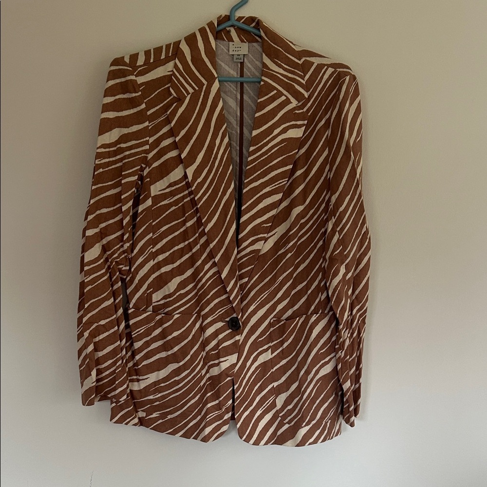 a new day Zebra Patterned Blazer